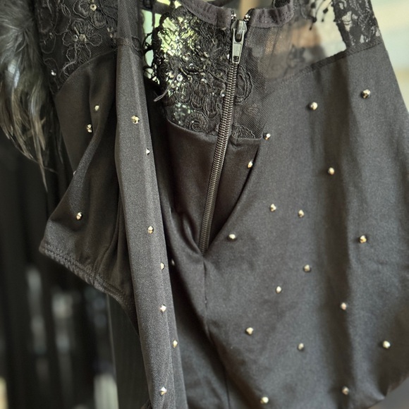 ⭐️🎹Custom Black Leotard Jazz Dance Costume or Chicago Halloween costume👠 - Picture 12 of 14